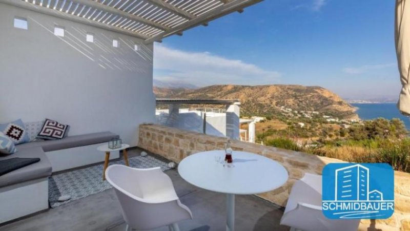 Agia Galini Kreta, Agia Galini: Geräumige Villa und 4 Studio-Apartments mit Meerblick und 2 Pools zu verkaufen Gewerbe kaufen